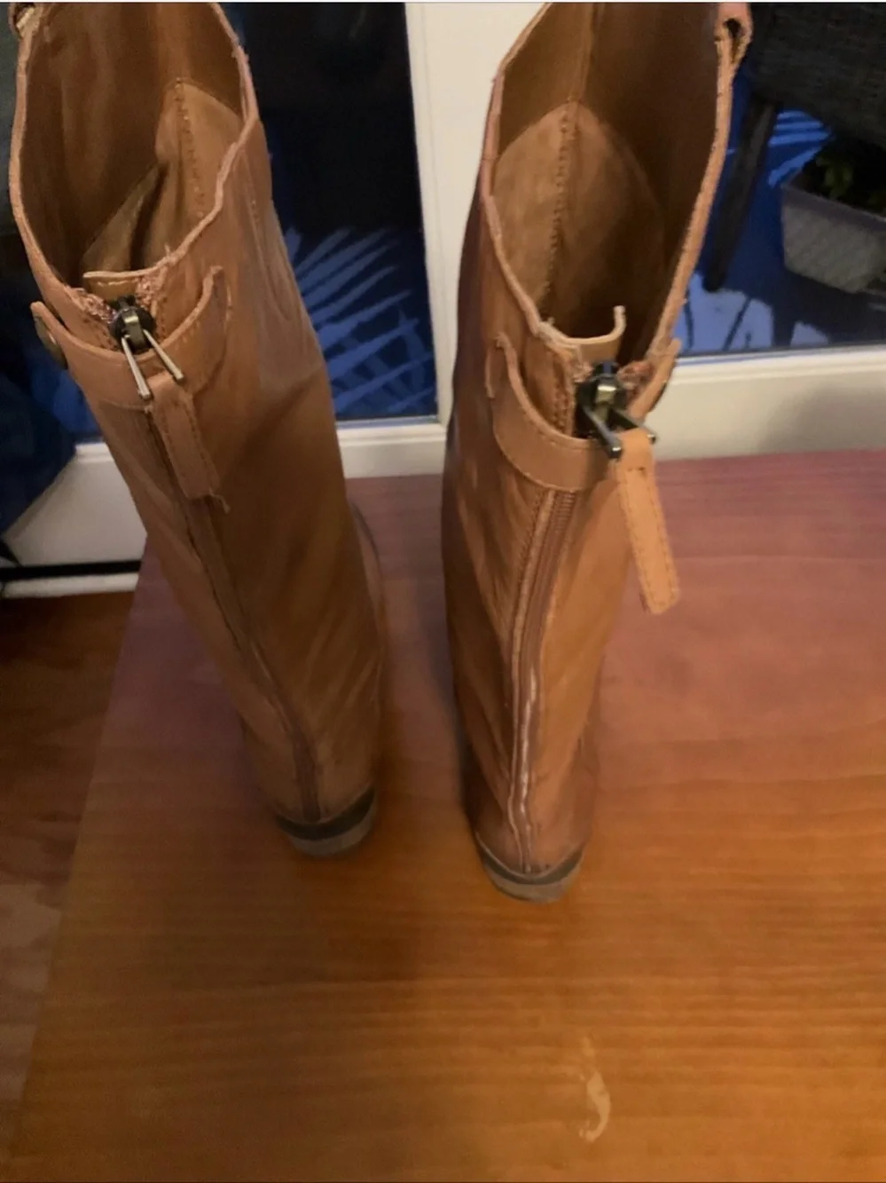 Sam Edelman Penny Full Length Black Zipper Riding Boot Leather Size 11